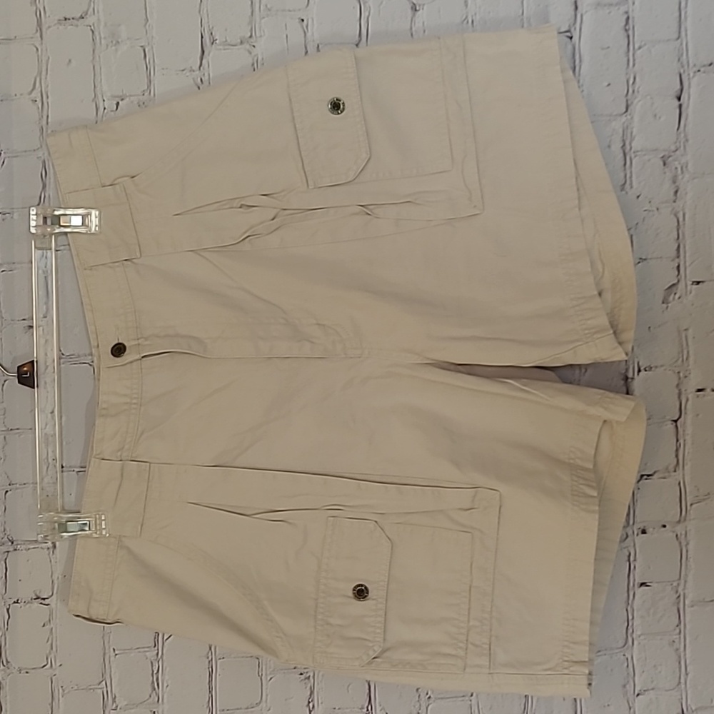 Men's Size 38 Beige Eddie Bauer Cotton Cargo Shorts
